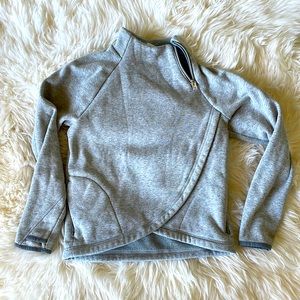 Athleta Girl gray cross sweatshirt 8-10 M